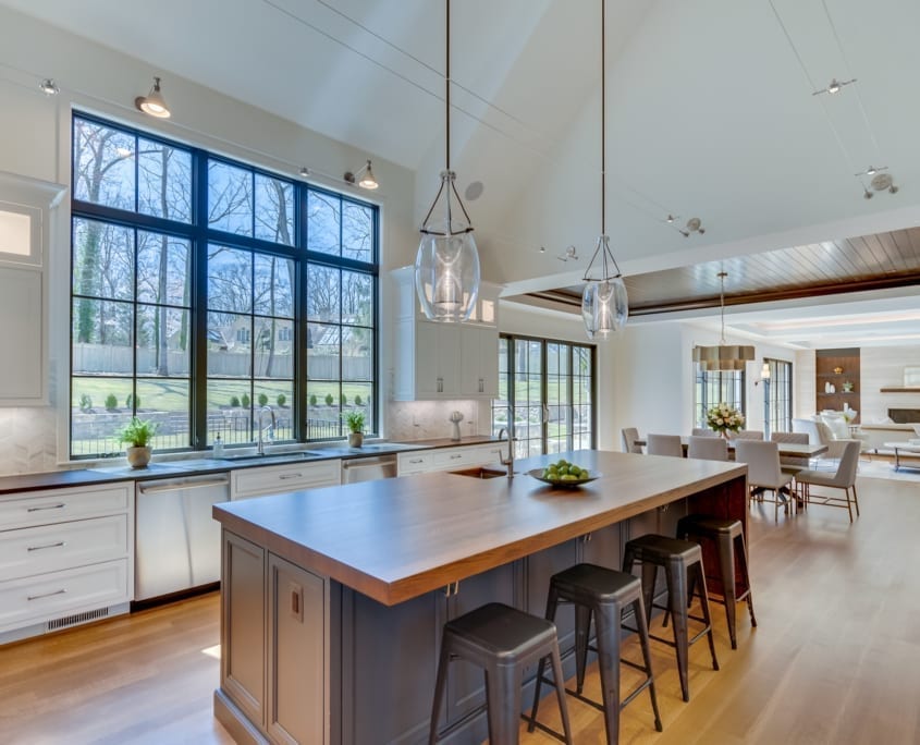 Kitchen View Towards Breakfast Nook - McLean, Virginia Custom Home Builder