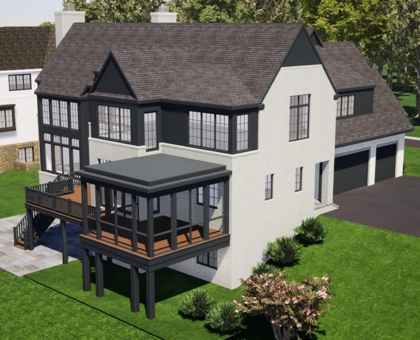 1098 Ingleside Ave McLean, VA 22101 - Custom Home - Rear Garage Side - McLean, Virginia Custom Home Builder