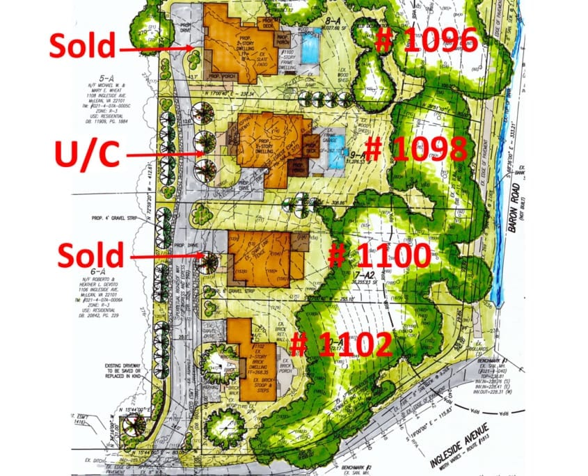 1102 Ingleside Ave McLean, VA 22101 - Custom Home - Site Plan - McLean, Virginia Custom Home Builder