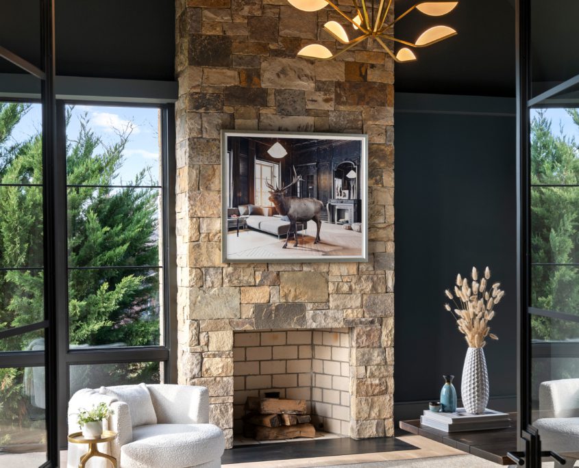 6538 Sothoron Road, McLean, Virginia 22101 - Library Chimney